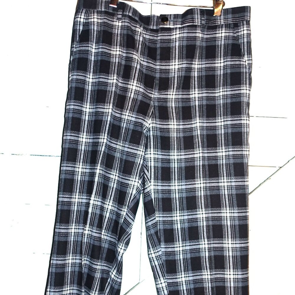 Prestige Original Black Gray Plaid Pants 38